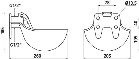 Kerbl Tränkebecken - S2000 - Guss