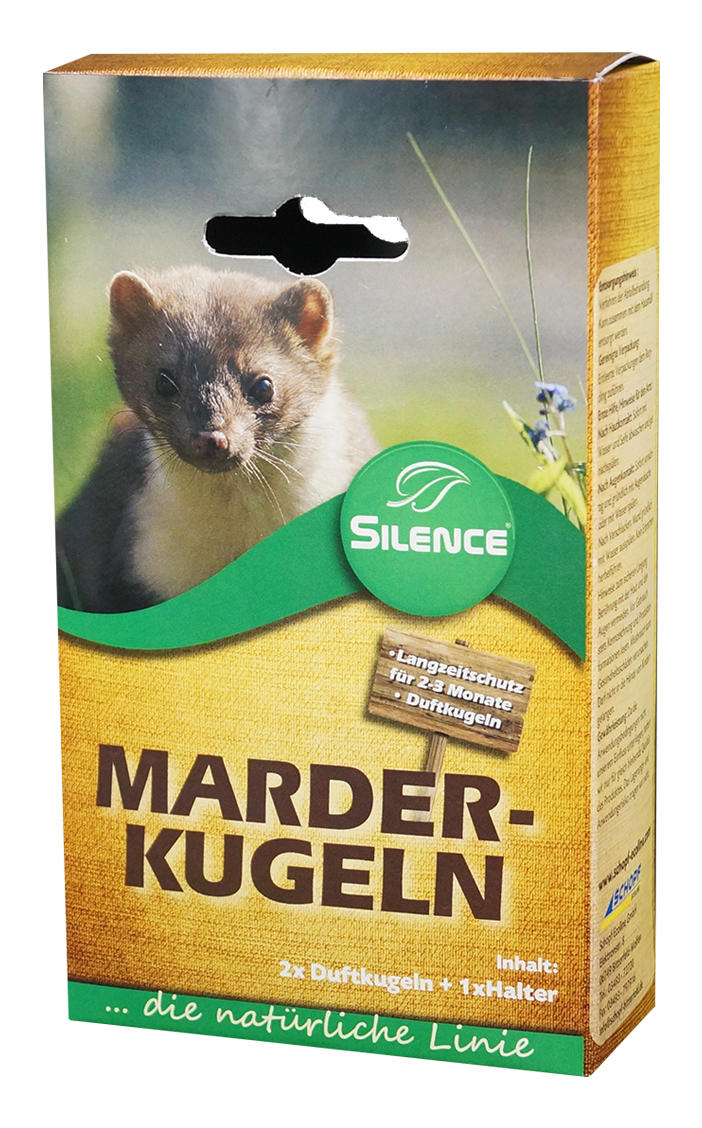 Marder Kugeln (2 Duftkugeln + Halter)