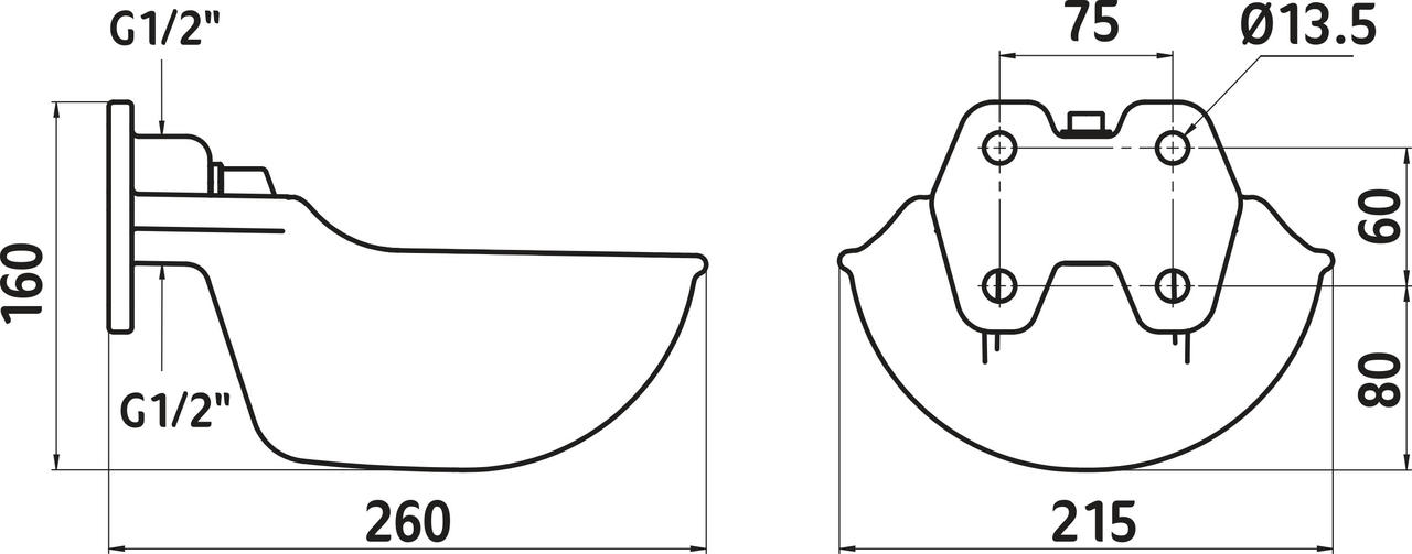 Kerbl Tränkebecken mit Pendelventil G51