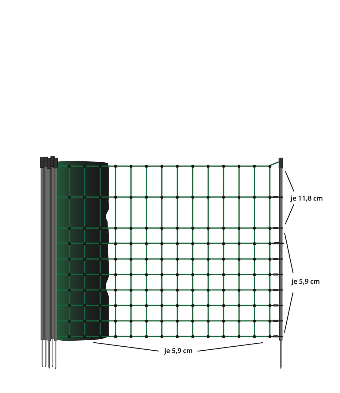 Kerbl Kaninchennetz 65 cm x 12 m Einzelspitze