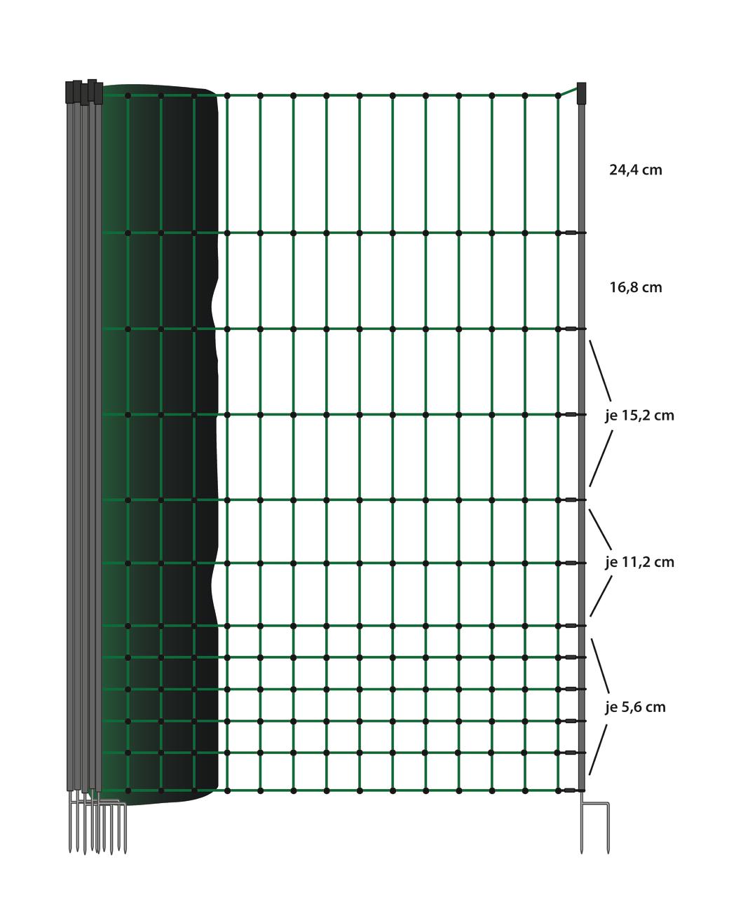 AKO PoultryNet Premium, 122cm, elektr.