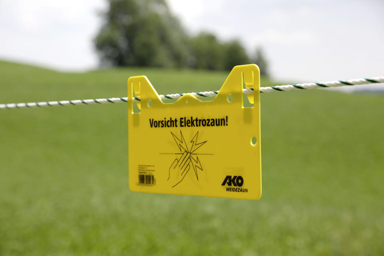 AKO Warnschild "Vorsicht Elektrozaun!"