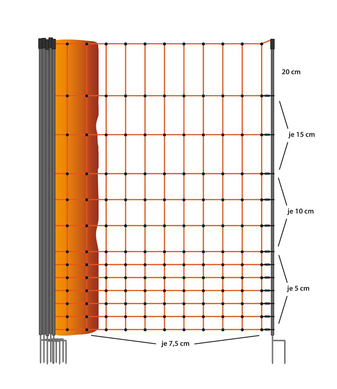 WAHL-Hausmarke Hühnerzaun 110 cm / 50m elektrifizierbar