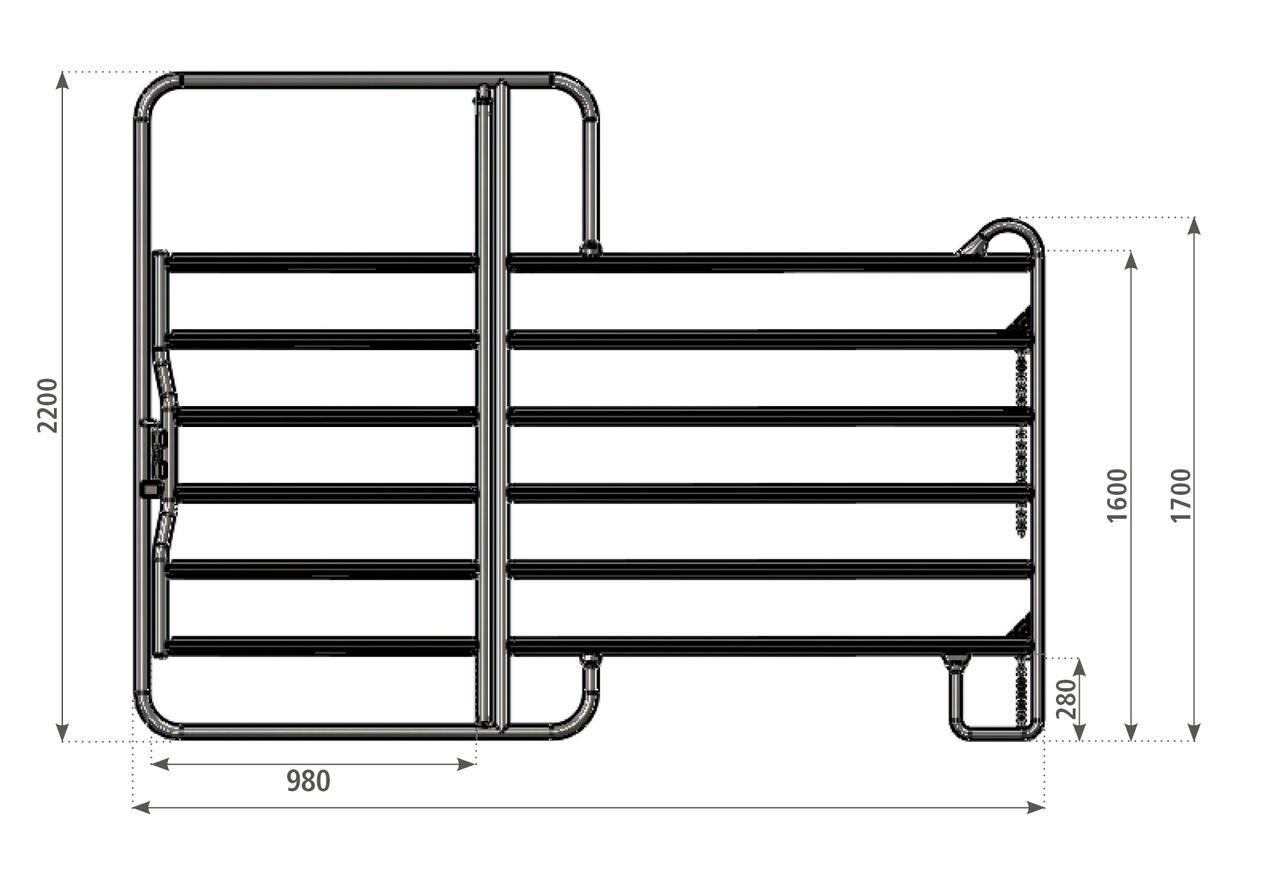 WAHL-Hausmarke Panel mit Tor 3 x 2,2 m Standard (LxH)