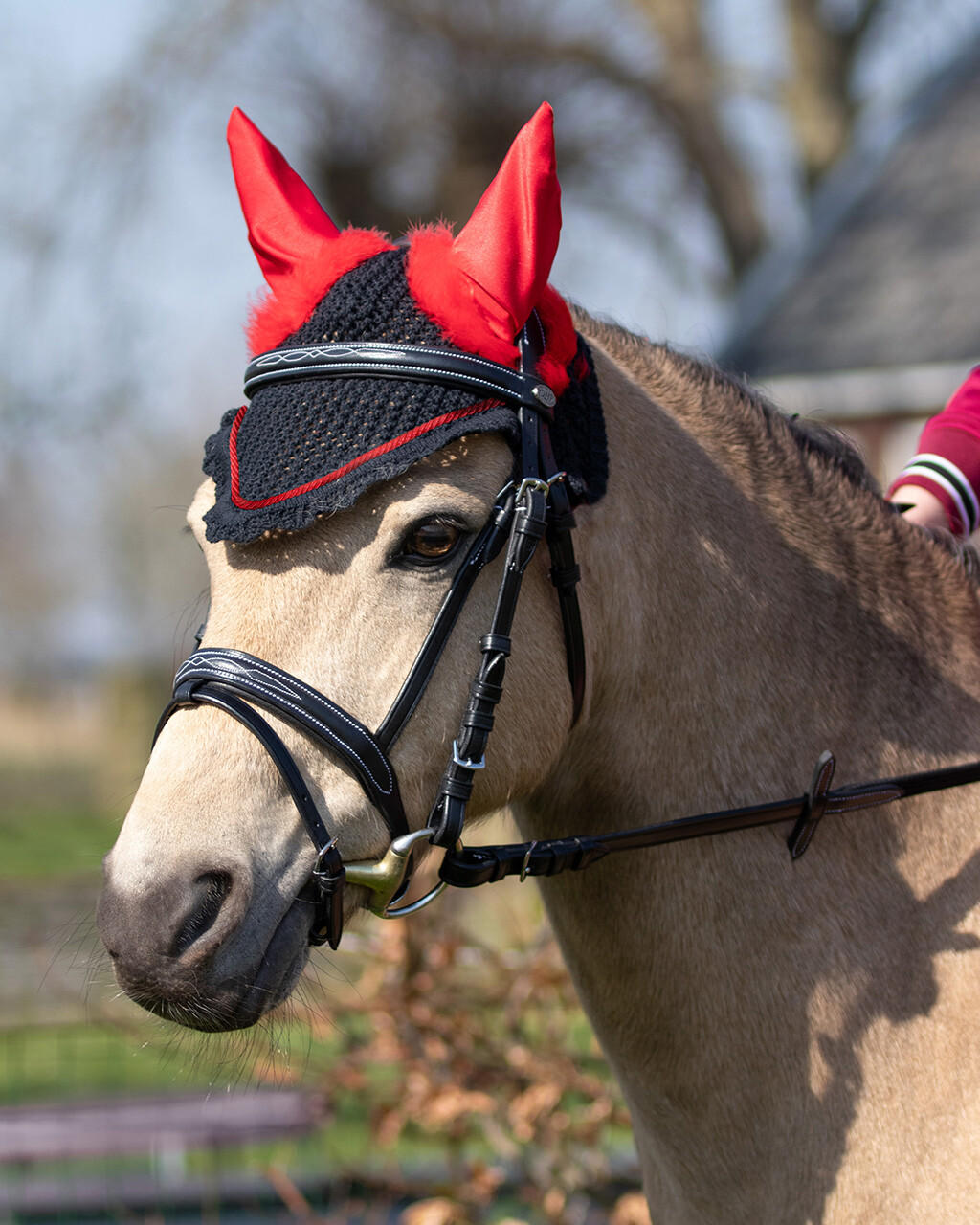 QHP Ohrenhaube Halloween Teufel